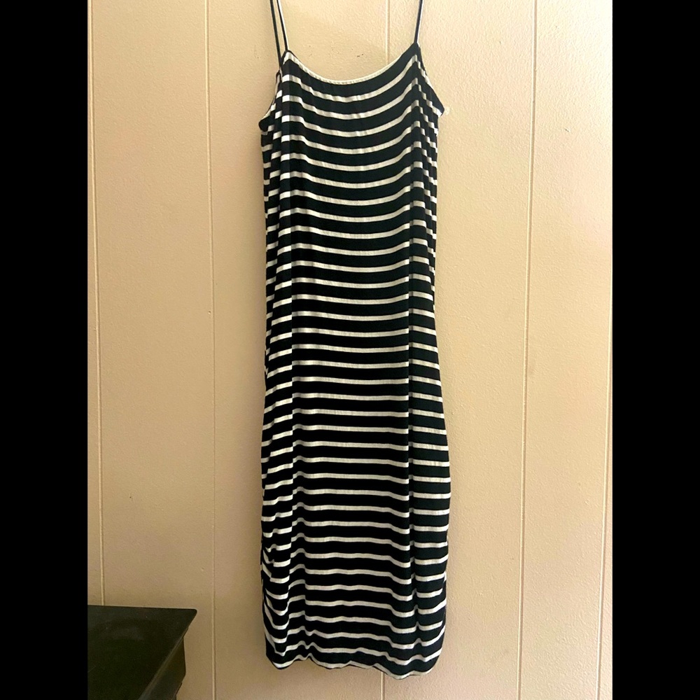 Black and white spaghetti strap dress. Size Large